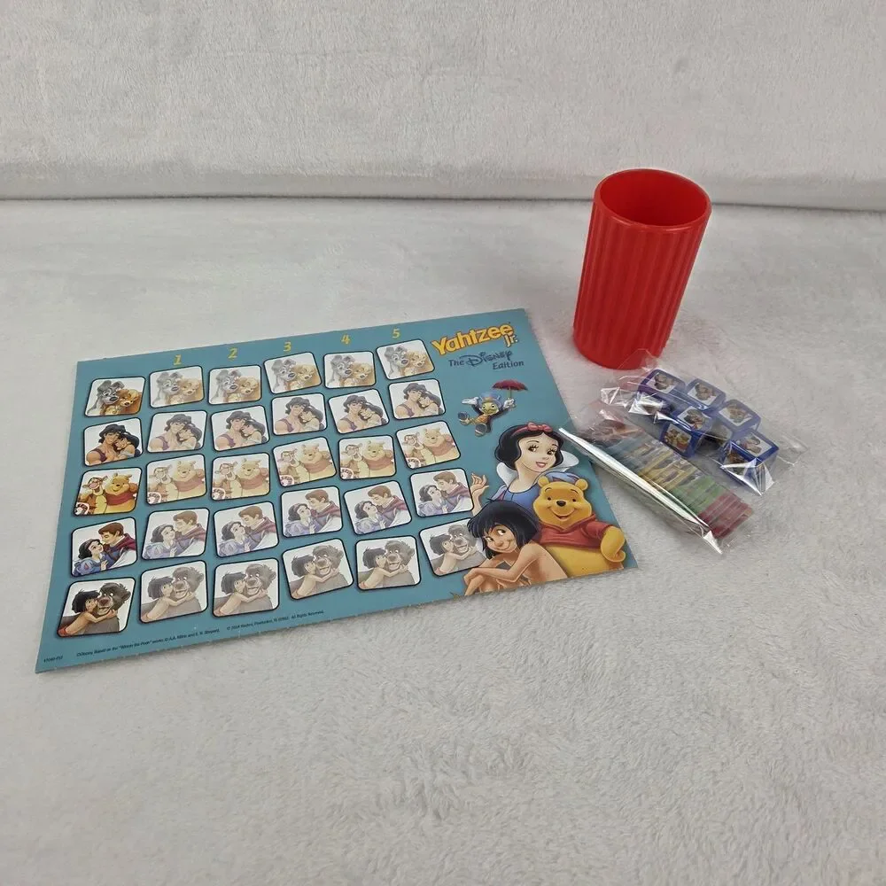 Vintage 2004 Yahtzee Jr Disney Edition Board Game Parker Brothers Complete‎